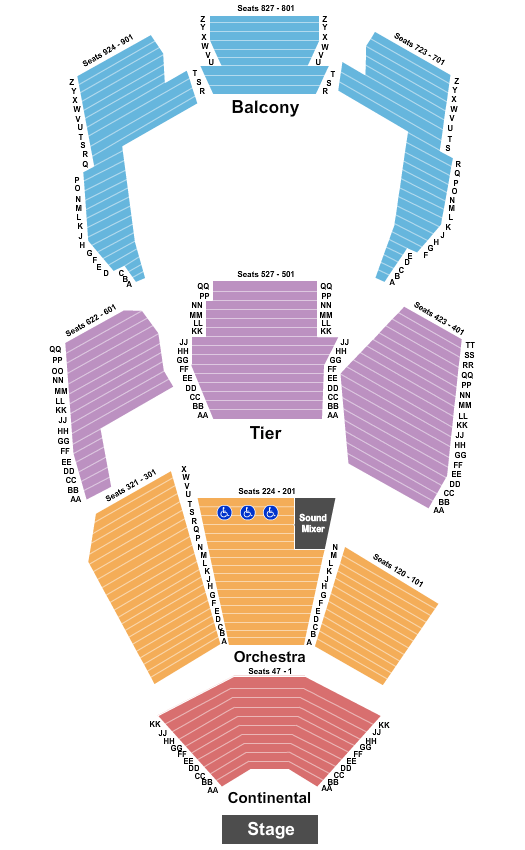 Concert Hall Annie Seating Chart